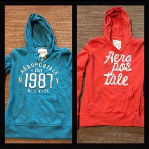 2 Aeropostale size M hoodies. Like new!